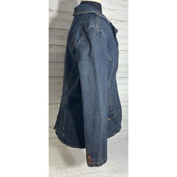 Levis Strauss Jean Jacket XL Womens Denim 3 Button Blazer Chore Coat Barn vtg. - Picture 11 of 15